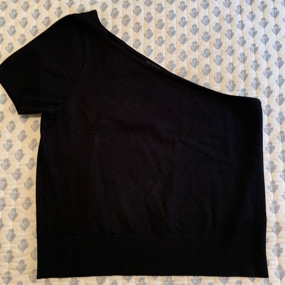 NWT JCrew Black One-Shoulder Sweater